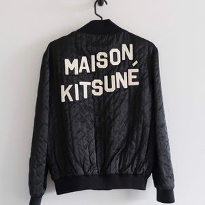 Maison Kitsuné quilted satin bomber